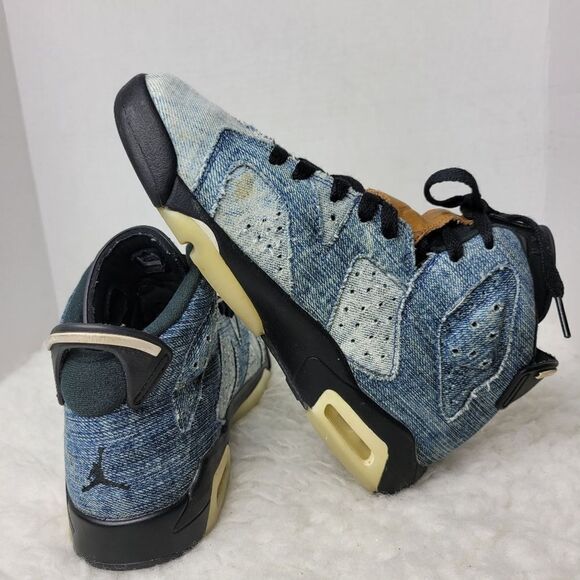 Nike Air Jordan 6 Sneaker Mens Size 6 Retro “Washed Denim” CV5489-401 Shoes - Picture 8 of 10